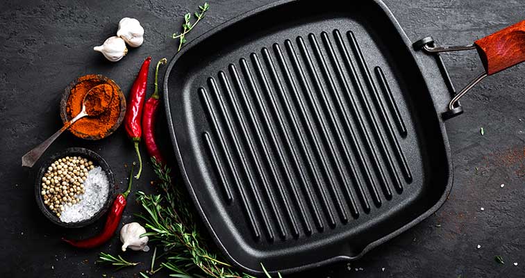 how to clean ceramic grill pan