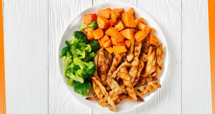 Chicken and sweet potato skillet