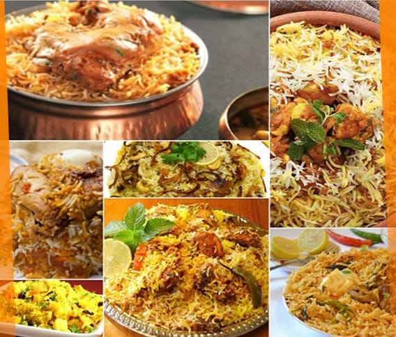 Variety of Biryani