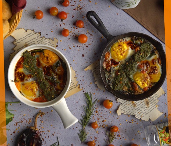 Salsa Verde Baked Eggs