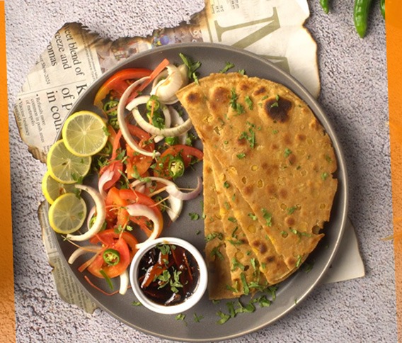 Puran Poli With Gur Ki Chutney