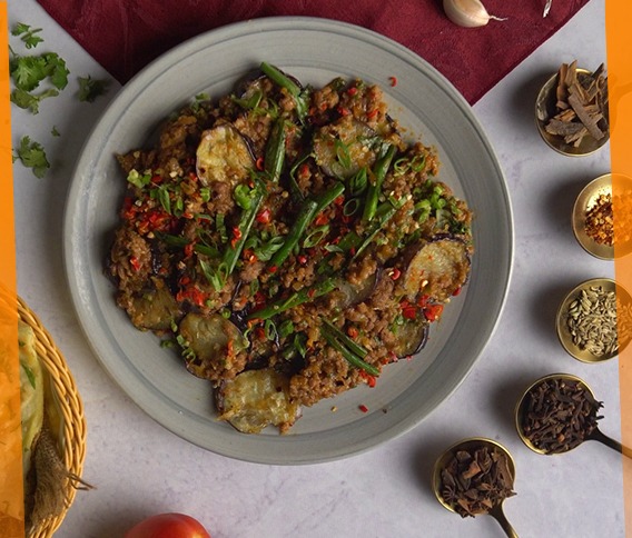 Eggplant With Spicy Szechuan Sauce