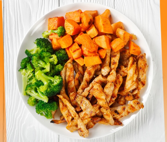 Chicken and sweet potato skillet