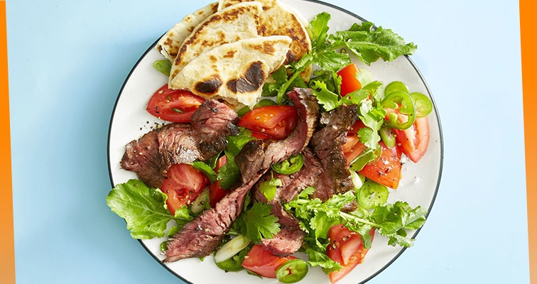 Grilled Steak Tortilla Salad