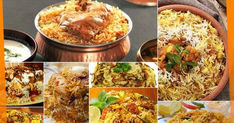 Variety of Biryani