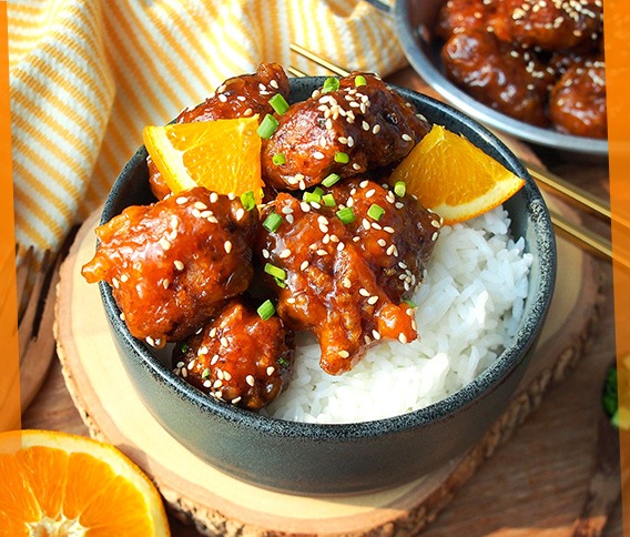 Orange Chicken With Brown Rice