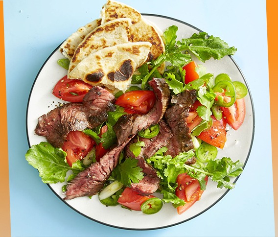 Grilled Steak Tortilla Salad