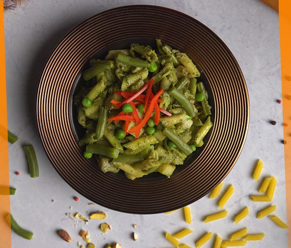 Pesto Pasta With Green Beans & Potatoes